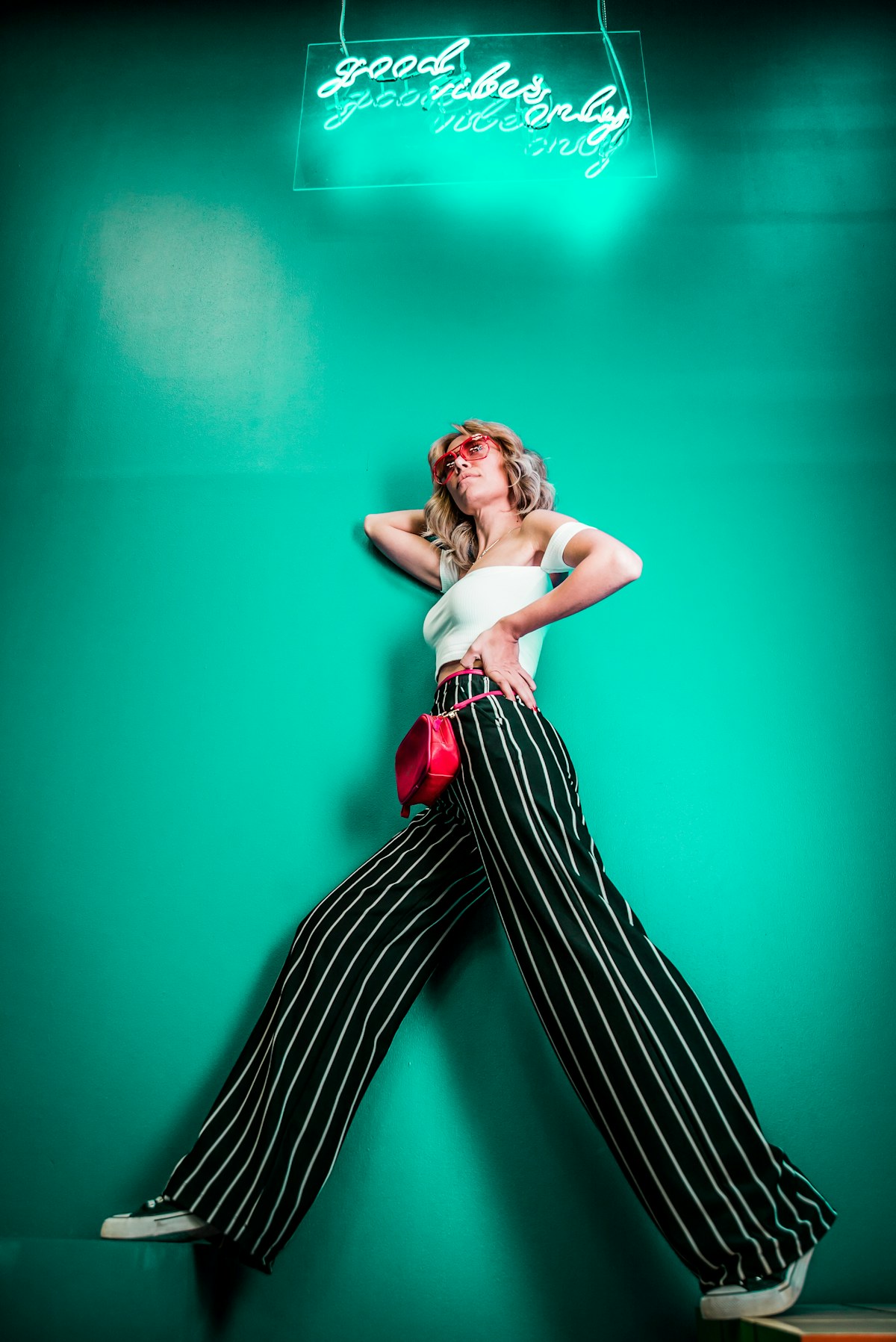 Pinstripe Wide Trouser
